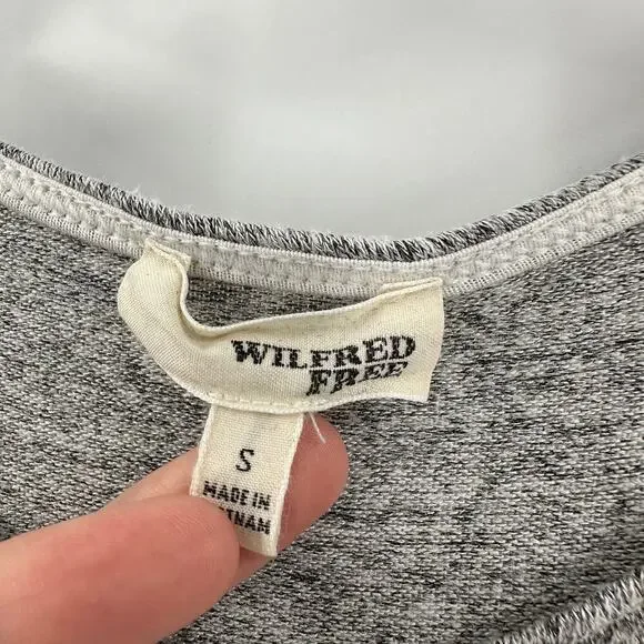 Wilfred Free Heather Gray Scoop Neck Sleeveless Casual Midi Tank Dress Small - Picture 6 of 10